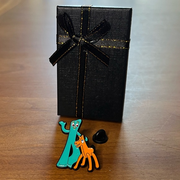 Jewelry - Vintage-Style Gumby and Pokey Collectible Enamel Pin.